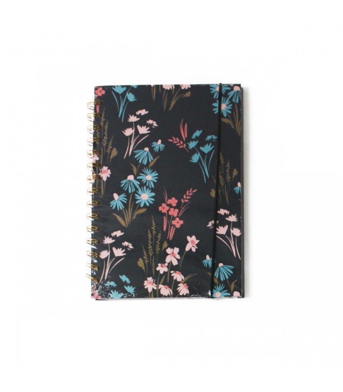 CUADERNO A5 FLORES C/GOMA 80HJ J25363