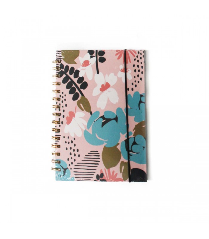 CUADERNO A5 FLORES C/GOMA 80HJ J25363