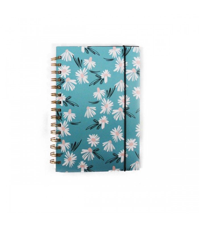 CUADERNO A5 FLORES C/GOMA 80HJ J25363
