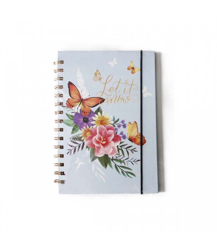 CUADERNO A5 C/GOMA FLORES J25371 80HJ