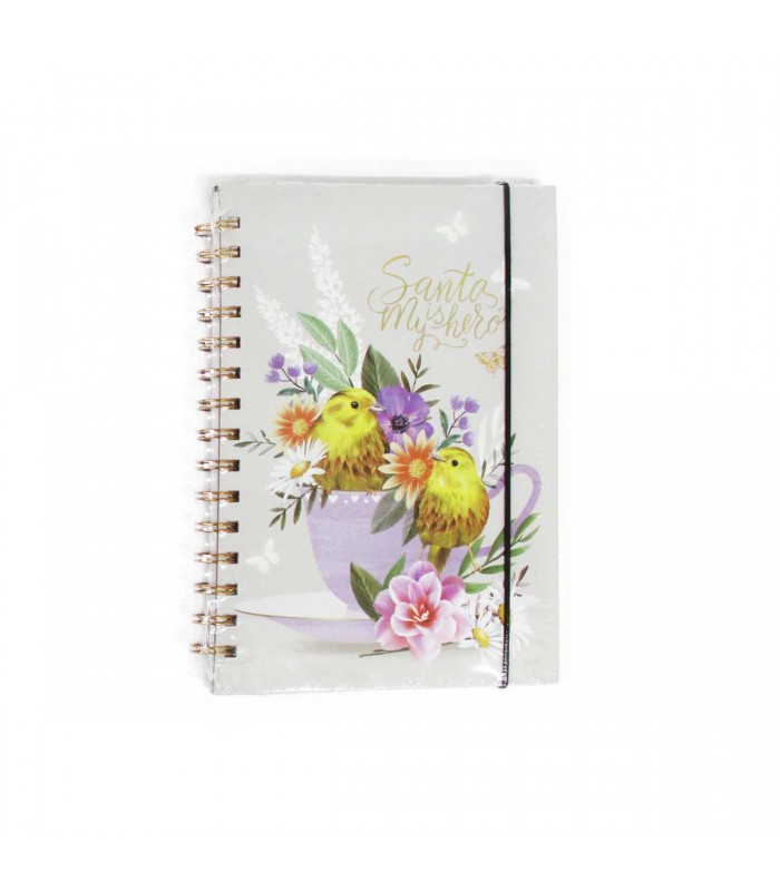 CUADERNO A5 C/GOMA FLORES J25371 80HJ