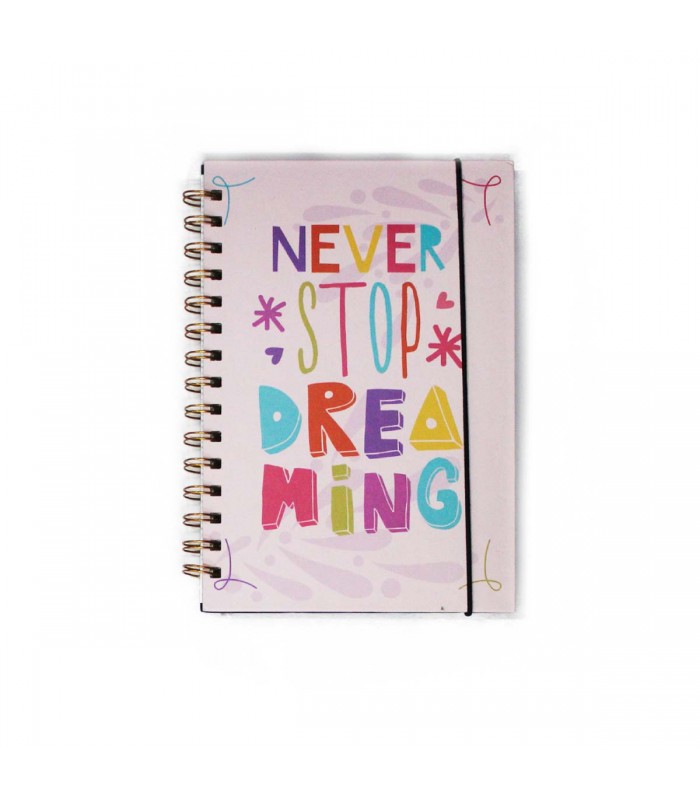 CUADERNO A5 C/GOMA LETRAS 80HJ J25365