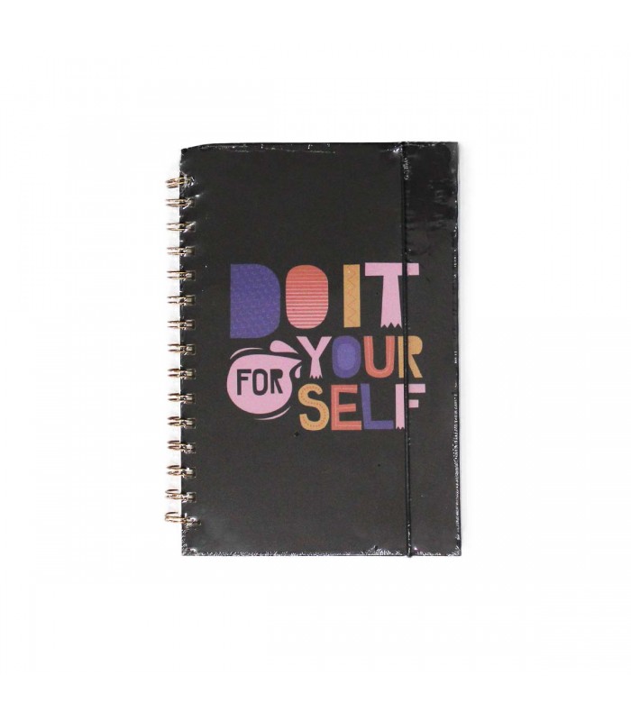 CUADERNO A5 C/GOMA LETRAS 80HJ J25365