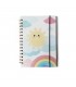 CUADERNO A5 C/GOMA ARCO IRIS J25372 80HJ