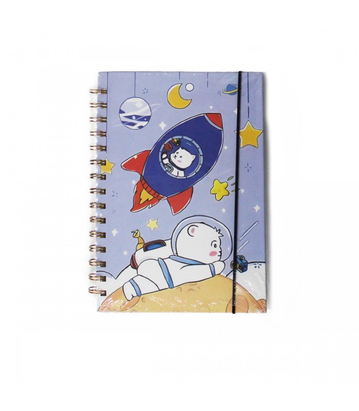 CUADERNO A5 C/GOMA SPACE J25367/25368/25369 80HJ