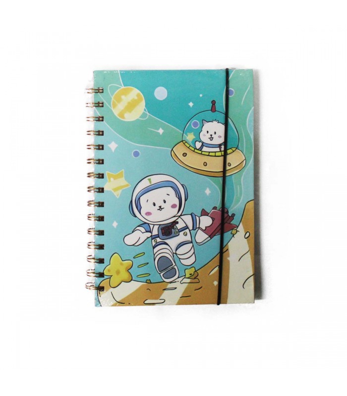 CUADERNO A5 C/GOMA SPACE J25367/25368/25369 80HJ