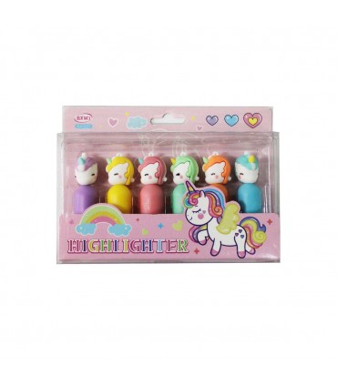 MARCADOR UNICORNIO 6PCS J24953 BX-521/MAGIC