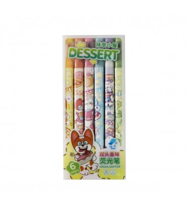 MARCADOR 6PCS DOBLE PUNTA J25033/963 DESSERT