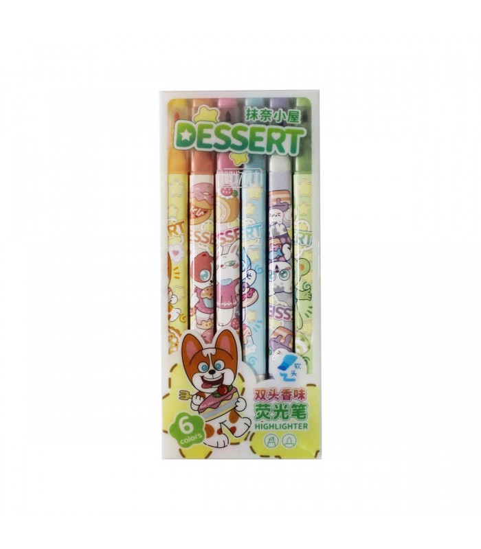 MARCADOR 6PCS DOBLE PUNTA J25033/963 DESSERT