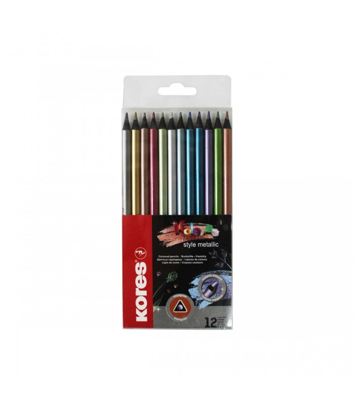 LAPIZ D/COLOR METALIZADO 12PCS J25051 KORES