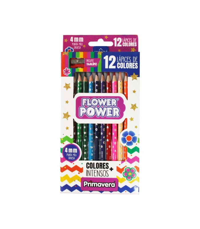 LAPIZ D/COLOR 12PCS PUNTA GRUESA J25048/PRIMAVERA