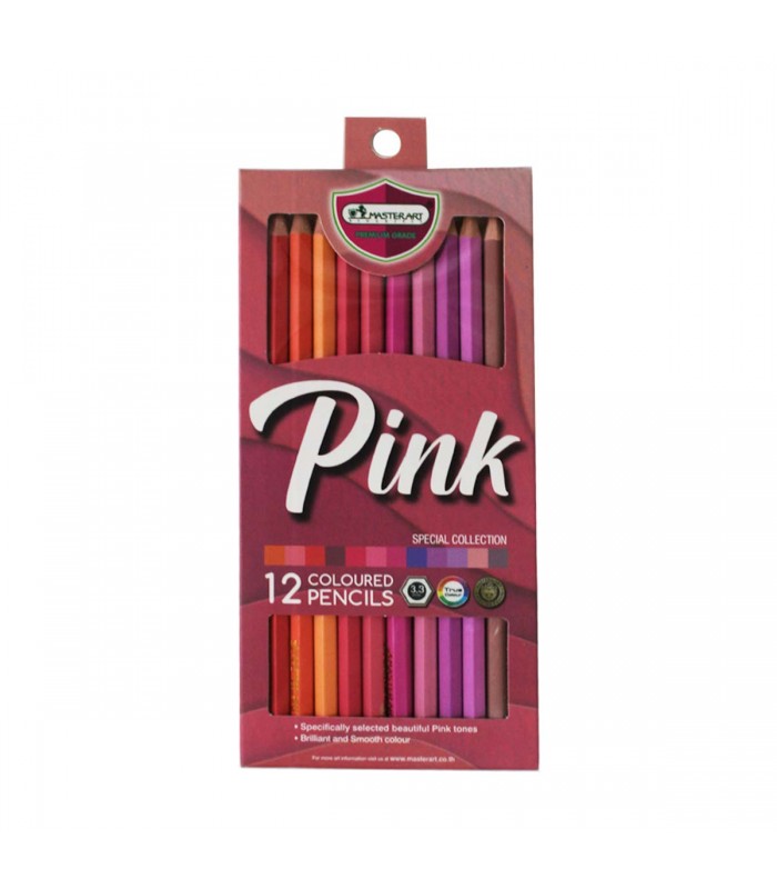 LAPIZ D/COLOR PINK 12PCS J25050