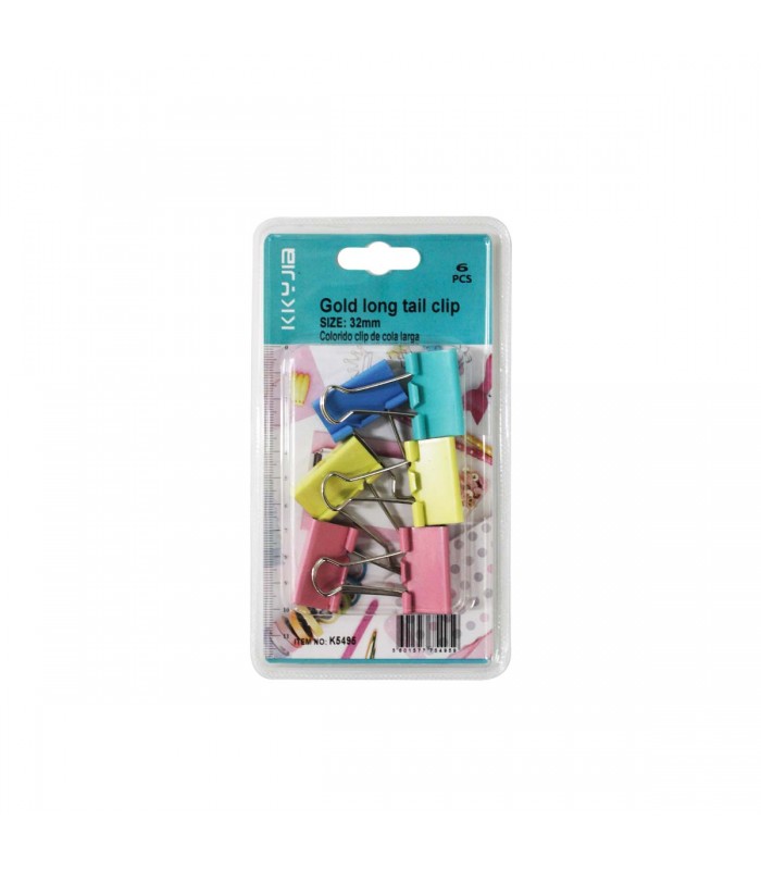 CART.CLIP P/PAPEL 6PCS 32MM K5495