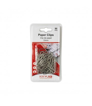CART.CLIP P/PAPEL 90PCS 33MM S202-2
