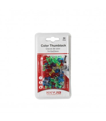 CART.CLAVITOS COLORIDOS 50PCS S203-2 7X12X23MM